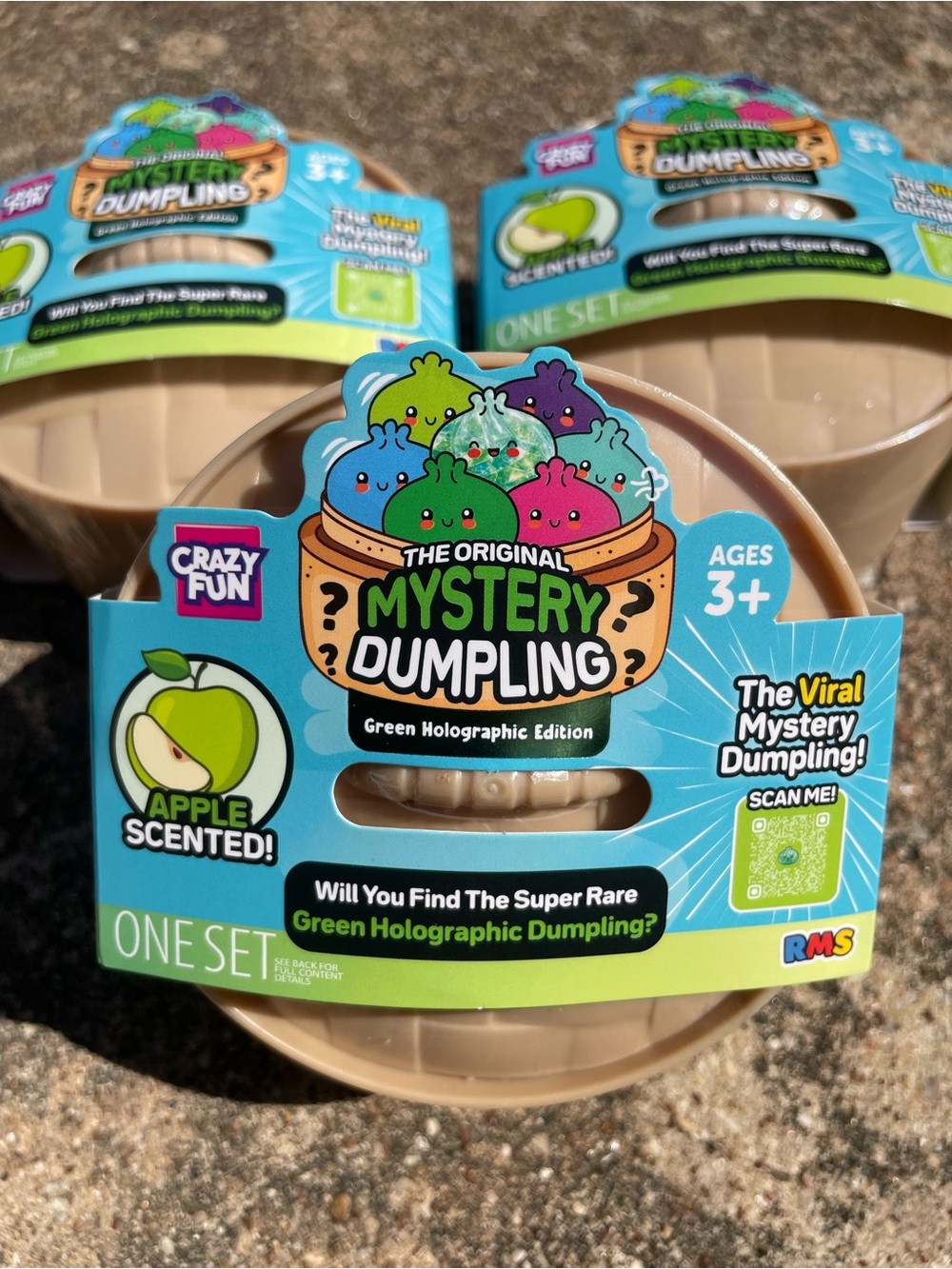 VIRAL! RMS Crazy Fun Apple Scented GREEN HOLOGRAPHIC Mystery Dumpling NEW!